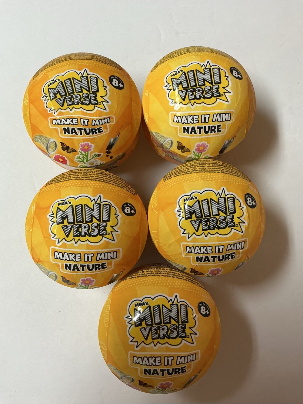 A LOT OF 5 MGA's Miniverse Make It Mini Nature Series 3 Mini Collectibles
